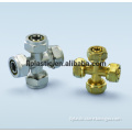 Reliable China supplier 4 way brass fitting cross